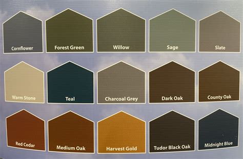 ronseal fence paint chart.